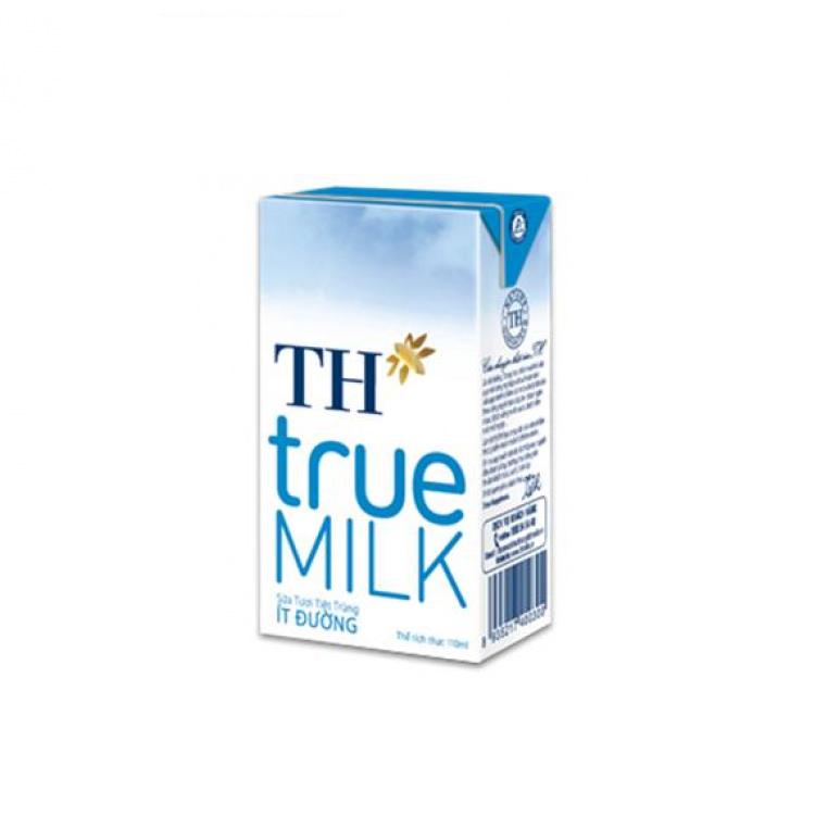 Sữa Tươi Tiệt Trùng True Milk Ít Đường 110ml